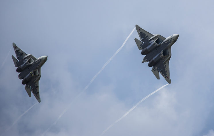 Russian 5th Gen Su-57 Fighter Jet: Flat Spin