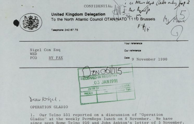 Declassified Files Expose British Role in NATO’s Gladio Terror Armies