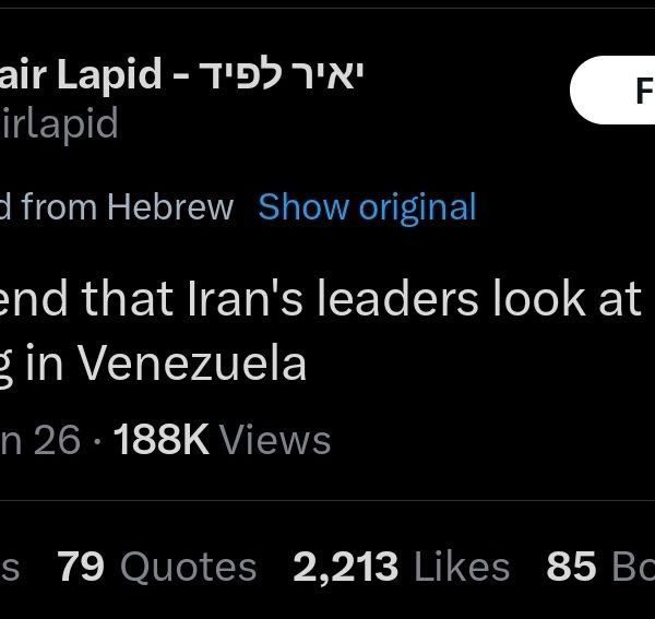 Israeli officials use U.S. Venezuela attack to threaten Iran