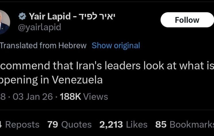 Israeli officials use U.S. Venezuela attack to threaten Iran