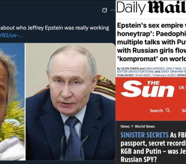 The Western press are trying to spin Epstein as a RUSSIAN agent