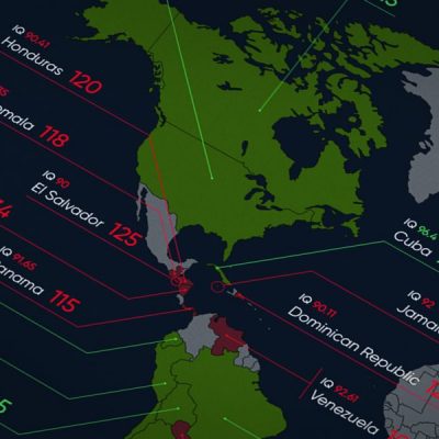 Countries with highest and lowest average IQ levels: The Americas
